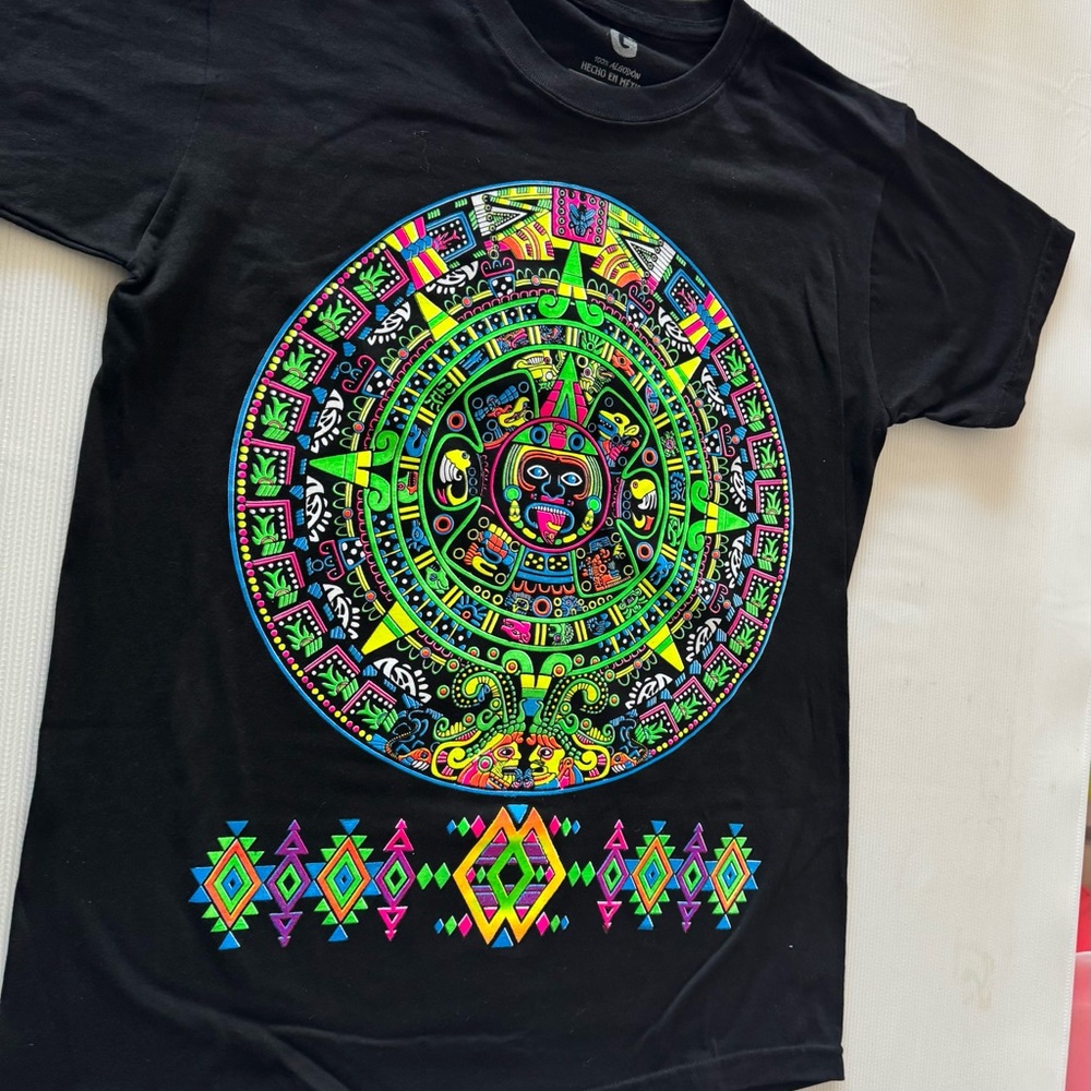 Tribal Print Black T-Shirt